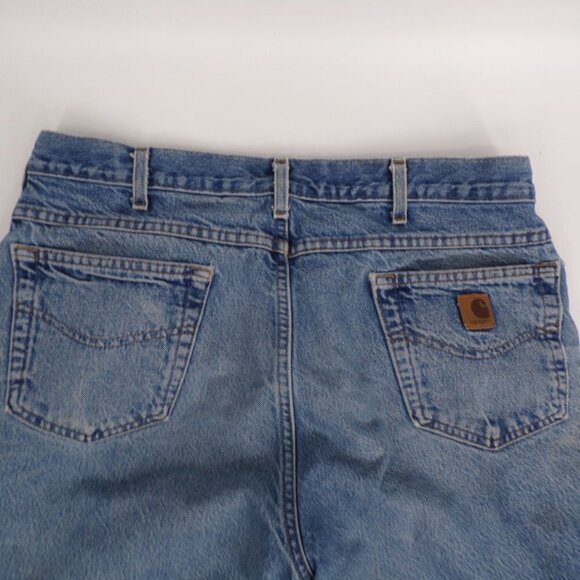 Carhartt Men's Flannel Lined Blue Jeans - see measurements - Picture 9 of 11